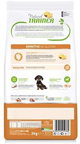 Natural Trainer DOG SENSITIVE be gliuteno PUPPY&amp;JUNIOR MINI su lašiša 2kg (6)