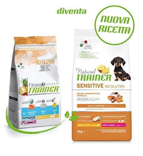 Natural Trainer DOG SENSITIVE be gliuteno PUPPY&amp;JUNIOR MINI su lašiša 2kg (6)