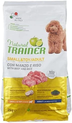 Trainer Natural Adult Mini sausas maistas su jautiena ir ryžiais šunims 2kg