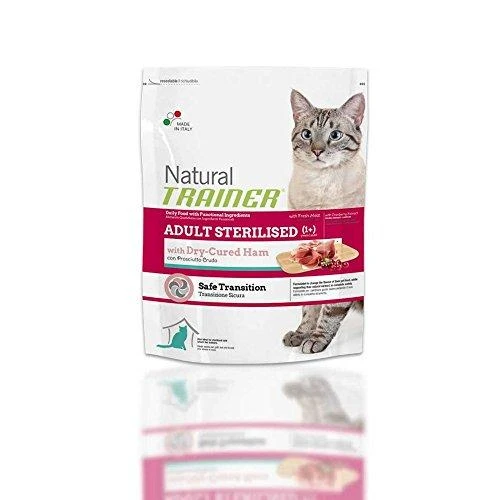 Natural Trainer Cat adult Sterilised HAM su vytintu kumpiu 1.5kg