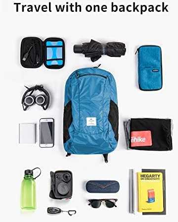 Naturehike yunyan itin lengva sulankstoma žygio kuprinė NH17A012-B 18L mėlyna
