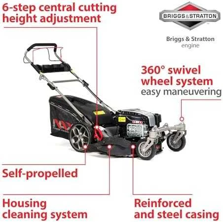 NAC benzininė savaeigė vejapjovė NAX5000S, 3.23kW, 56cm, Briggs&Stratton 875EXi