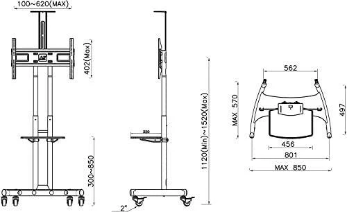 TV laikiklis ant ratų NB AVA1500-60-1P 32-75"