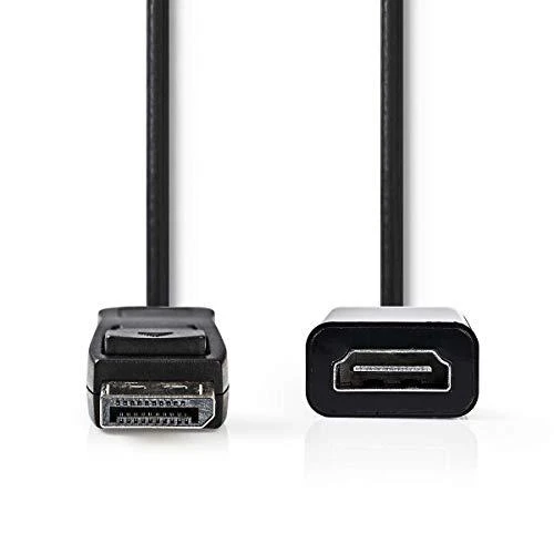 Juodas DisplayPort - HDMI adapteris, 0,2 m