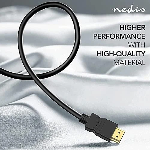 Nedis Ultra High Speed HDMI kabelis su Ethernet 1 m paauksuotu [juodas]