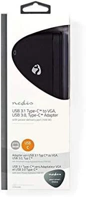 Nedis USB adapteris USB 3.1 USB Type-C™ USB Type-A / USB Type-C™ / 1x VGA, juodas