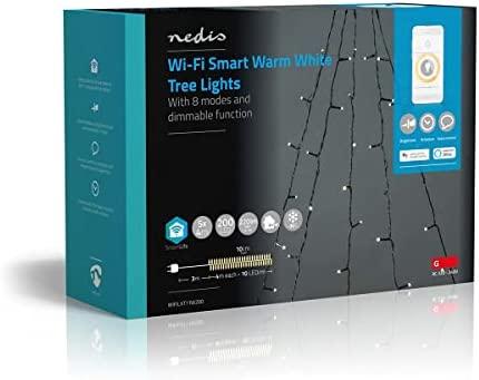 Nedis SmartLife Dekoratyvinis LED | Wi-Fi | 5x4m | Medžių žibintai | Warmweiss | 200 šviesos diodų | 5 x 4 m | Android™ / IOS