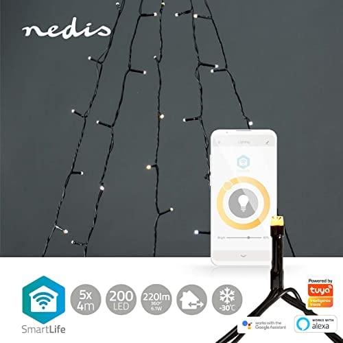 Nedis SmartLife Dekoratyvinis LED | Wi-Fi | 5x4m | Medžių žibintai | Warmweiss | 200 šviesos diodų | 5 x 4 m | Android™ / IOS