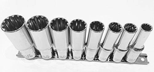 Neo Tools Nasadki, 1/2 colio ilgio griovelių galvučių rinkinys, 8 vnt.