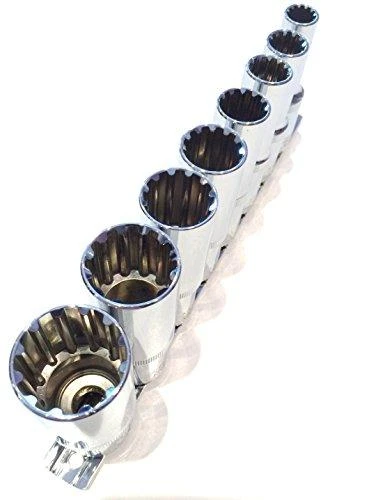 Neo Tools Nasadki, 1/2 colio ilgio griovelių galvučių rinkinys, 8 vnt.