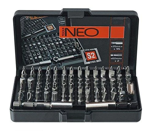 Neo Tools Koncówki Atsuktuvų antgalių rinkinys su laikikliu, 99 vnt.