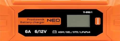 Neo įkroviklio skaitmeninis valdymo skydelis