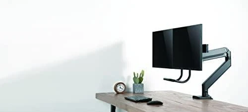 Laikiklis Neomounts NM-D775DX dvigubo monitoriaus rankena, juoda