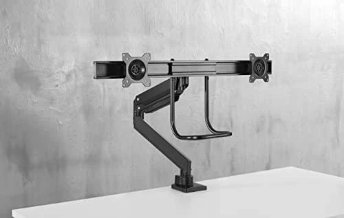Laikiklis Neomounts NM-D775DX dvigubo monitoriaus rankena, juoda