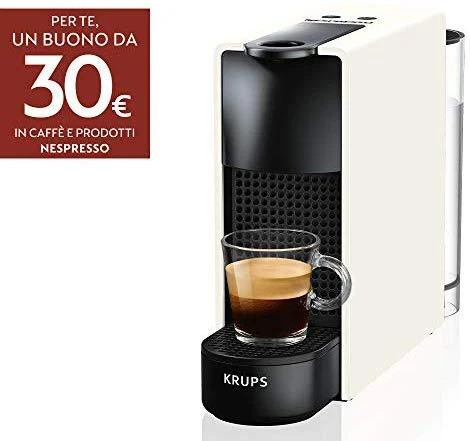 Kavos aparatas kapsulinis Krups Nespresso Essenza Mini XN1101 (1260W, baltos spalvos)