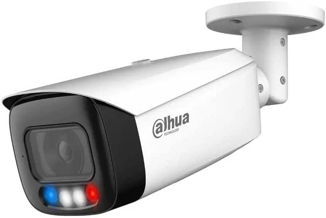 Dahua IP kamera HFW3849T1-AS-PV. 8MP VISIŲ SPALVŲ. LED pašvietimas iki 30m. 2,8 mm 106°, PoE, IP67, SMD
