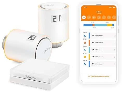 Netatmo radiatoriaus termostato pradinis paketas, įsk. Relais baltas