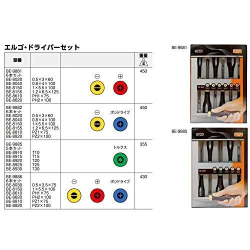 Bahco Atsuktuvų rinkinys ERGO™ 5 vnt - T10/T15/T20/T25/T30