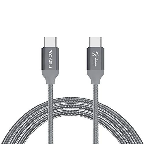 USB kabelis Nevox USB-C - USB-C 2 m Pilkas (1654)