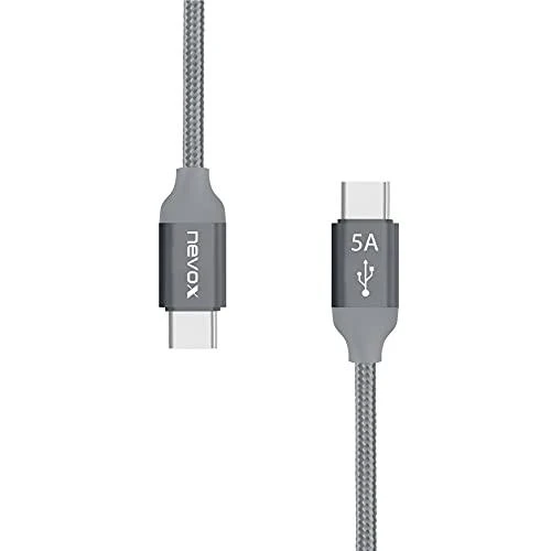 USB kabelis Nevox USB-C - USB-C 2 m Pilkas (1654)