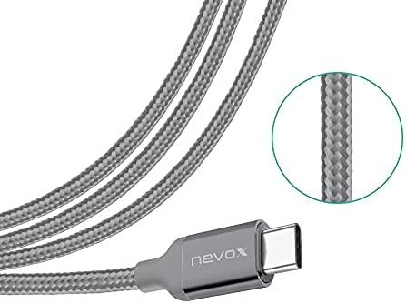 Kabelis USB Nevox USB-A - USB-C 1 m Pilka (1457)