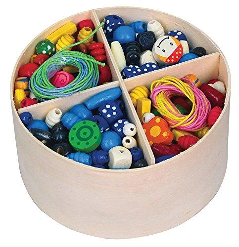 Viga New Classic Toys Įvairiaspalvių karoliukų rinkinys
