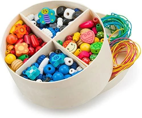 Viga New Classic Toys Įvairiaspalvių karoliukų rinkinys