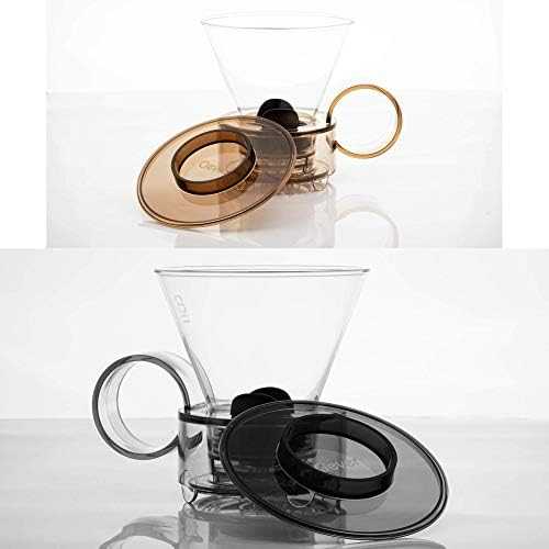 Clever Dripper - Stiklas 500ml Permatomas pilkas