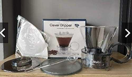 Clever Dripper - Stiklas 500ml Permatomas pilkas