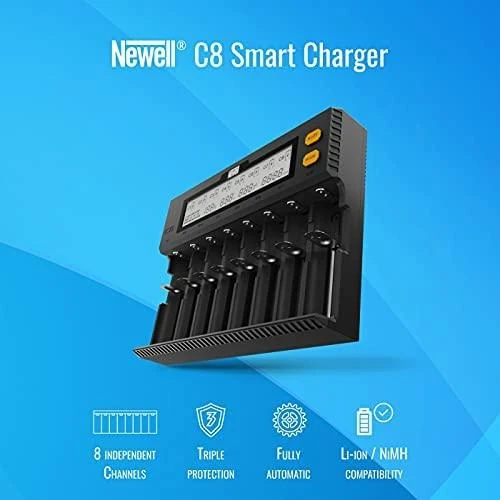 Įkroviklis Newell Smart C8 skirtas NiMH / Li-Ion baterijoms