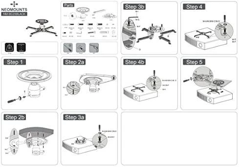 Neomounts NEWSTAR PROJEKTORIAUS LUBŲ MONTAVIMAS (AUGIS: 19 CM) 10 KG Juodas