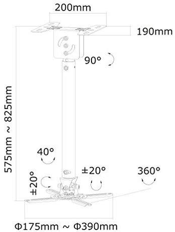 Neomounts NewStar Lubinis laikiklis projektoriui mount solution (height from 58 - 83 cm)