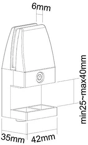 NewStar NEOMOUNTS STALO SPAUSTUVAS NS-GLSPROTECTXXX - 25–40 MM STORIUI - 2 VNT. RINKINYS