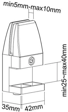 NewStar NEOMOUNTS STALO SPAUSTUVAS NS-GLSPROTECTXXX - 25–40 MM STORIUI - 2 VNT. RINKINYS