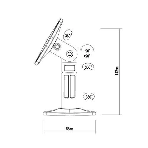 Neomounts Newstar SPEAKER-W100 garso kolonėlės laikiklis Lubos, Siena Balta