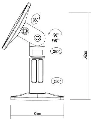 Neomounts Newstar SPEAKER-W100 garso kolonėlės laikiklis Lubos, Siena Balta