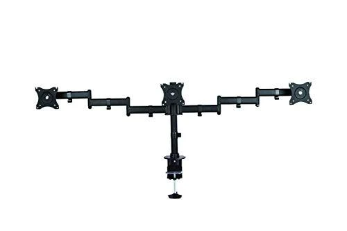 Laikiklis Neomounts by Newstar Select Tilt/Turn/Rotate Triple Desk Mount (spaustukas) trims 10-27" Monitorius ekranams, reguliuojamo aukščio - Juodas