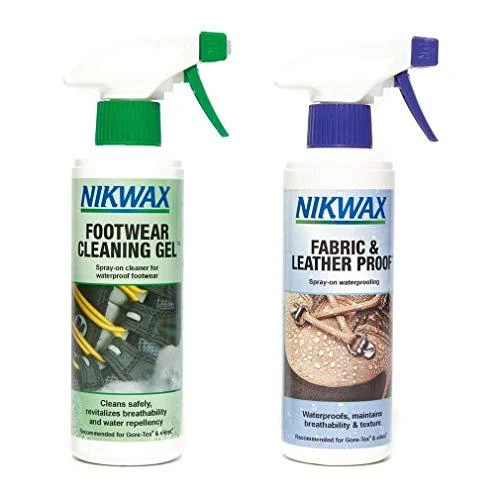 Nikwax Footwear Cleaning Gel/Fabric and Leather Proof Avalynės Priežiūros Rinkinys