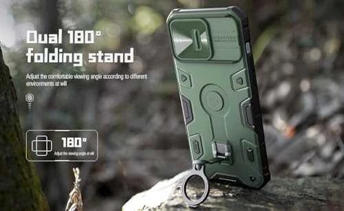 Nillkin CamShield Armor Pro dėklas, skirtas iPhone 14 Pro Max (juodas)