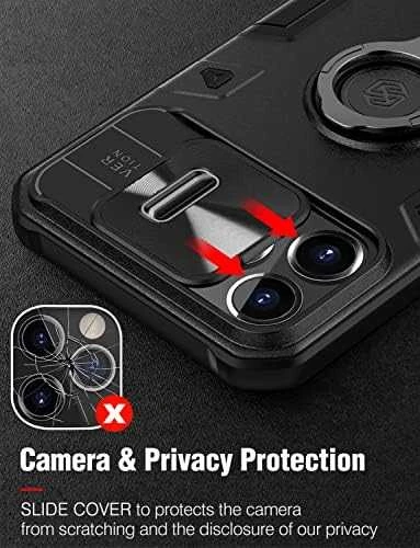 Nillkin CamShield Armor Pro dėklas, skirtas iPhone 14 Pro Max (juodas)
