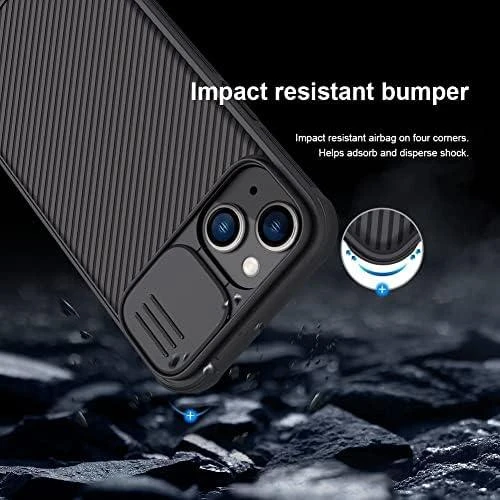 Dėklas Nillkin CamShield Pro Apple iPhone 14 mėlynas