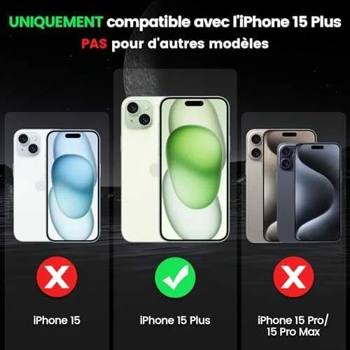 Nillkin CamShield Pro dėklas, skirtas iPhone 15 Plus (juodas)