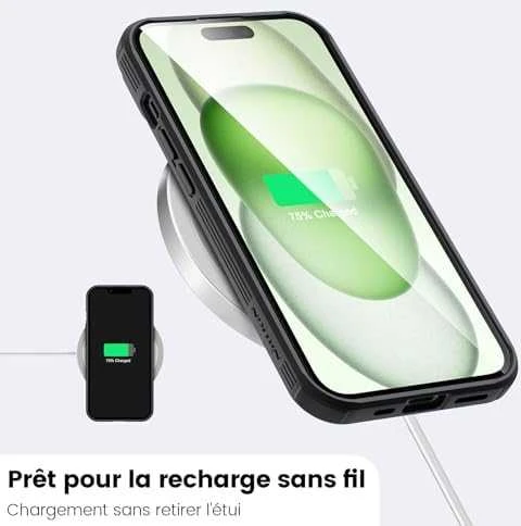 Nillkin CamShield Pro dėklas, skirtas iPhone 15 Plus (juodas)