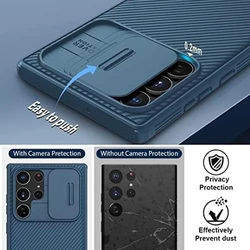 Dėklas Nillkin CamShield Pro skirtas SAMSUNG S22 ULTRA - juodas