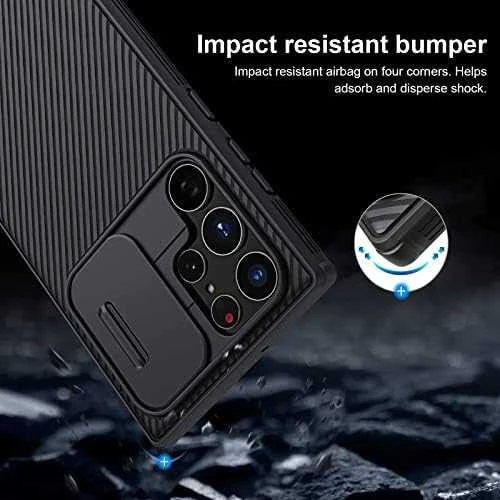 Dėklas Nillkin CamShield Pro skirtas SAMSUNG S22 ULTRA - juodas