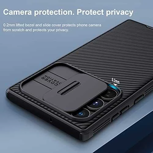 Dėklas Nillkin CamShield Pro skirtas SAMSUNG S22 ULTRA - juodas