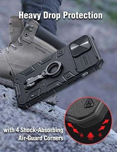 Nillkin CamShield Armor Pro dėklas, skirtas iPhone 14 Pro (juodas)