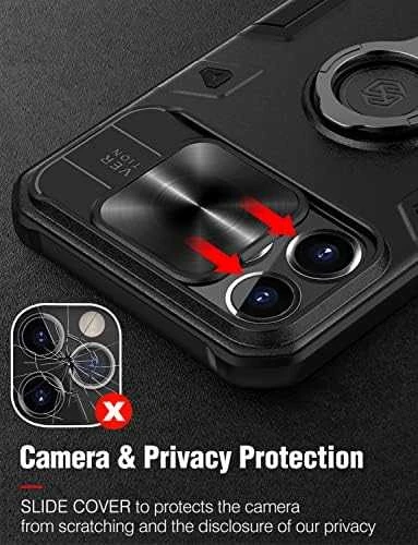Nillkin CamShield Armor Pro dėklas, skirtas iPhone 14 Pro (juodas)