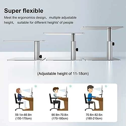 Laikiklis Nillkin HighDesk Adjustable monitoriaus stovas sidabrinės spalvos
