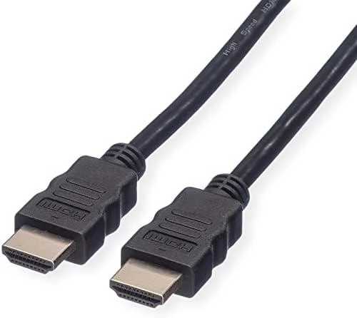 Juodas 5 metrų ilgio HDMI laidas su 19 kontaktų jungtimis